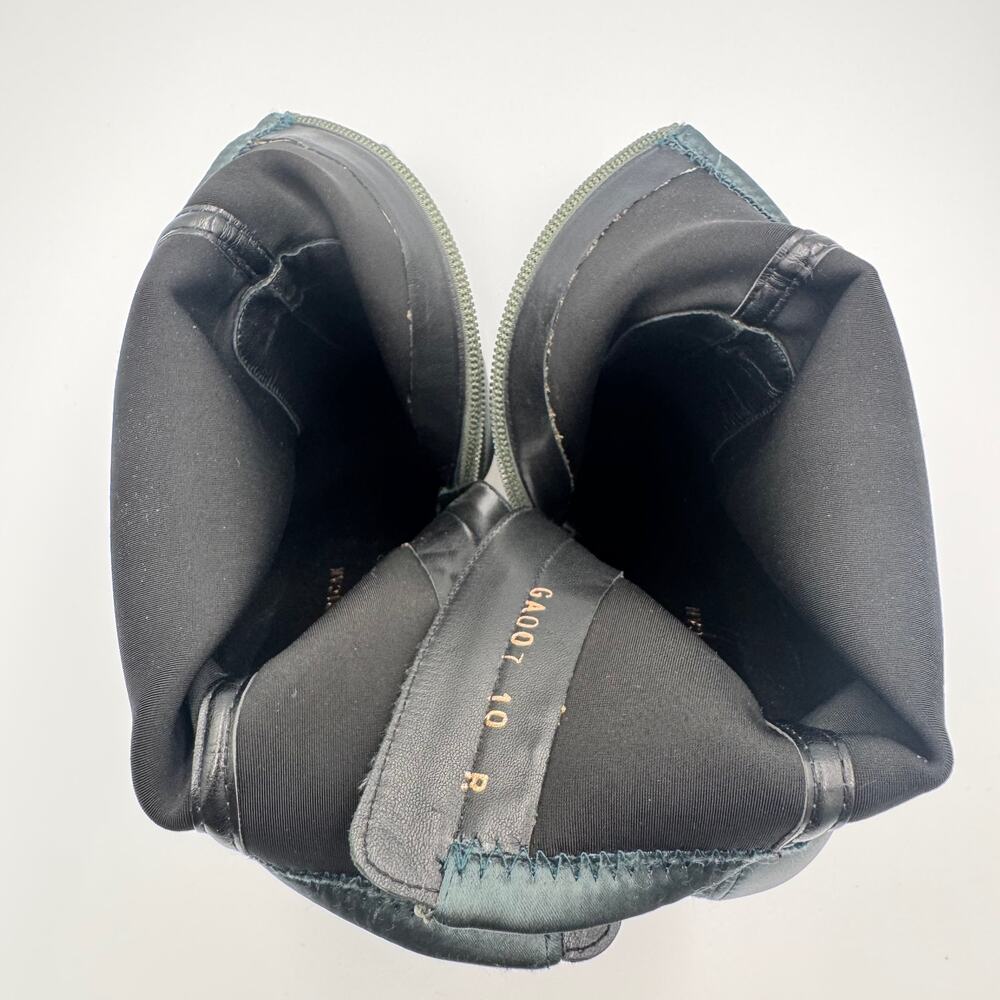 Good American The Icon Satin Sock Bootie Emerald Green Pointed Stiletto Heel 10 - Picture 15 of 16